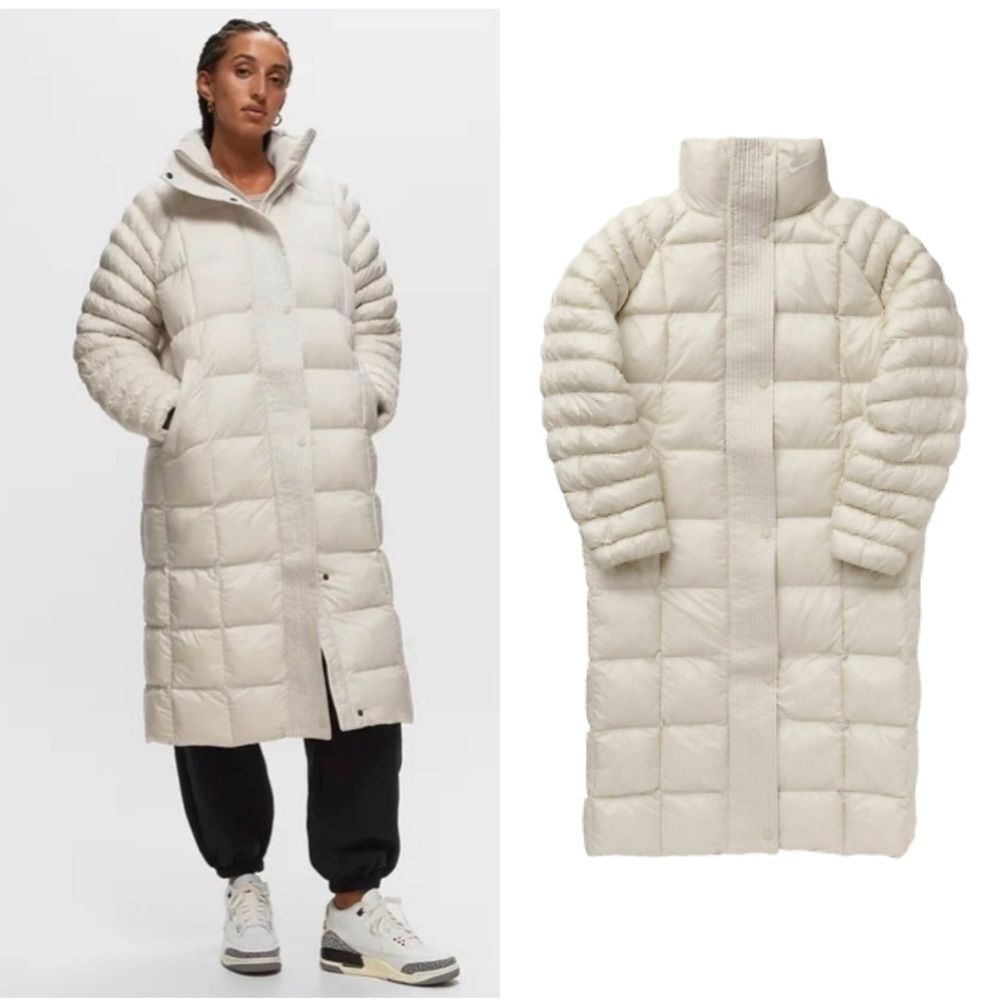 New Nike Sportswear Essential Therma-Fit Prima Parka In White
